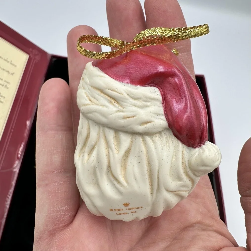 Vintage 2001 Hallmark‎ Legend Of Santa Claus Porcelain Ornaments Set Of 5 Xmas
